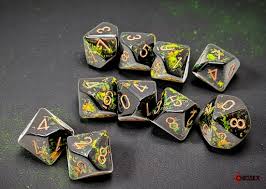 Chessex - Deep Forest/Gold d10
