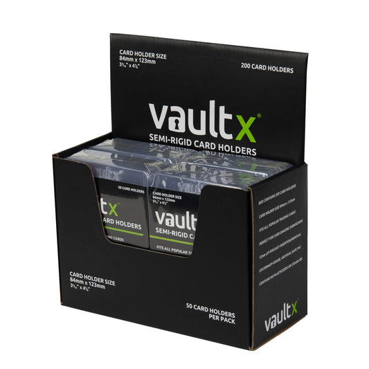 VaultX - Semi Rigid Card Holders - 200 Pack