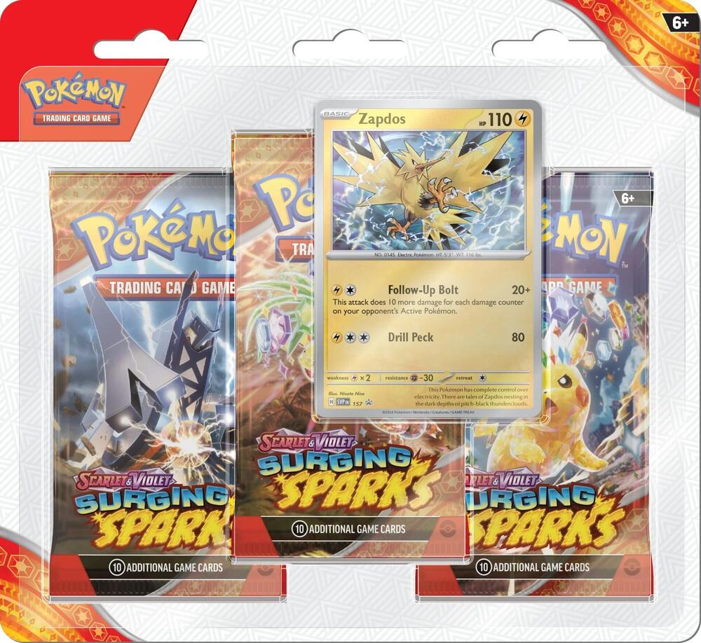 Pokemon - Surging Sparks 3-Pack Blister