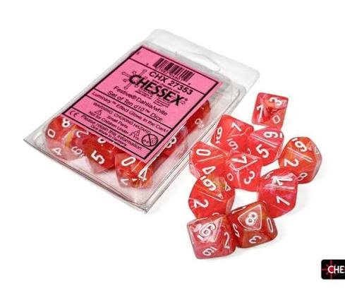 Chessex - Festive Dahlia/White d10