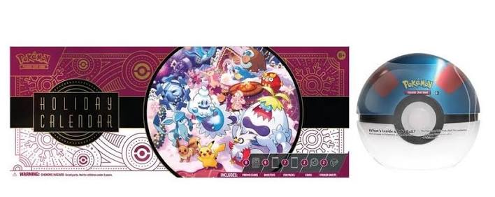 Pokemon - 2025 Holiday Calendar + Pokeball Tin Bundle
